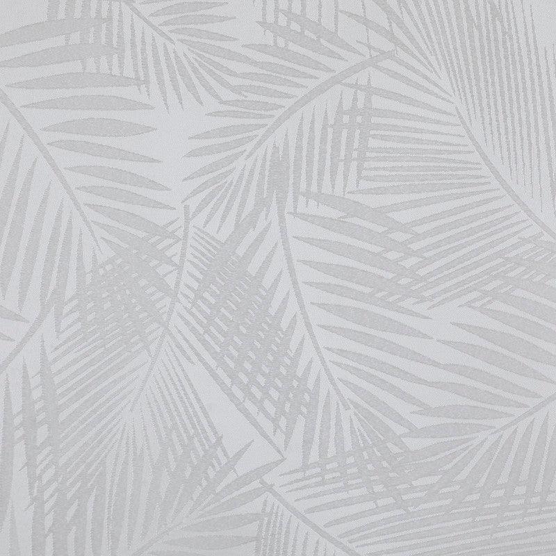 Cortina Translucido Estampada de Folhas Delicadas Branca- BOD HOME