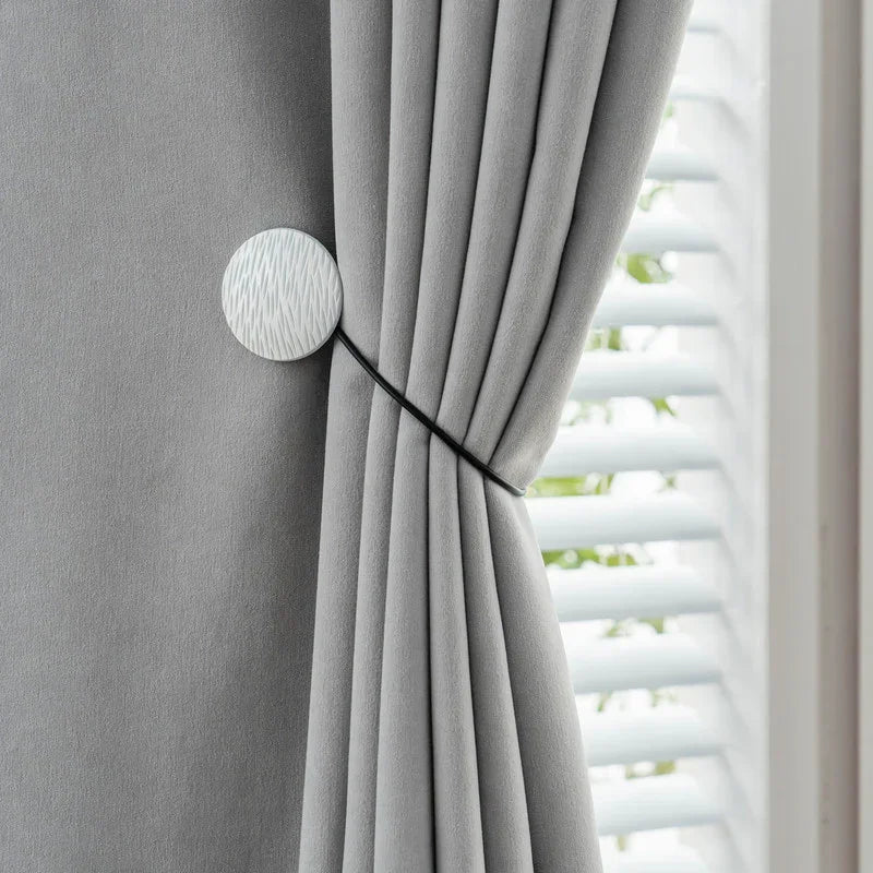 1PC Amarra Magnética Quadrada de Cortina com Padrão de Espiral- BOD HOME