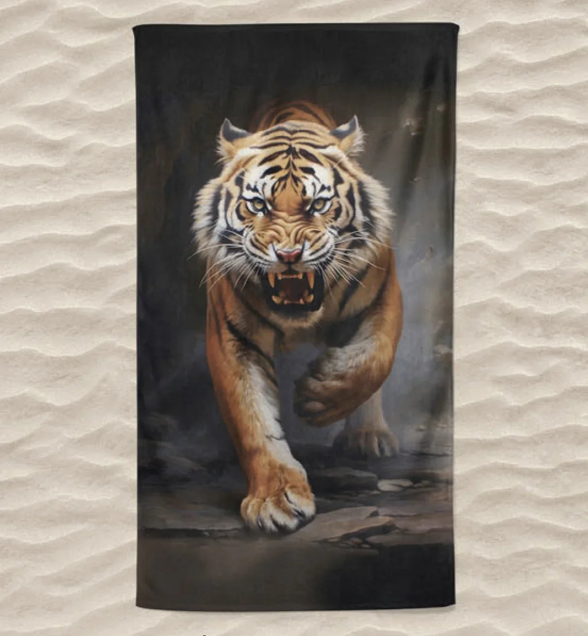 Toalha de Praia 3D Tigre 100x180cm