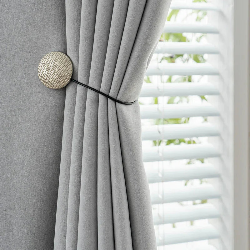 1PC Amarra Magnética Quadrada de Cortina com Padrão de Espiral- BOD HOME