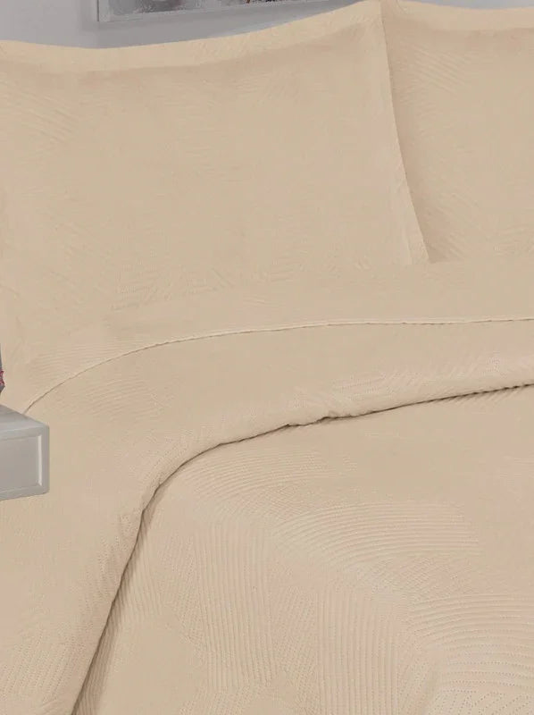 Colcha de Verão com Relevo de Riscas Lisas Azul - BOD HOME