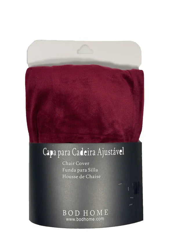 Capa Cadeira Veludo Ajustavel Bordo - BOD HOME