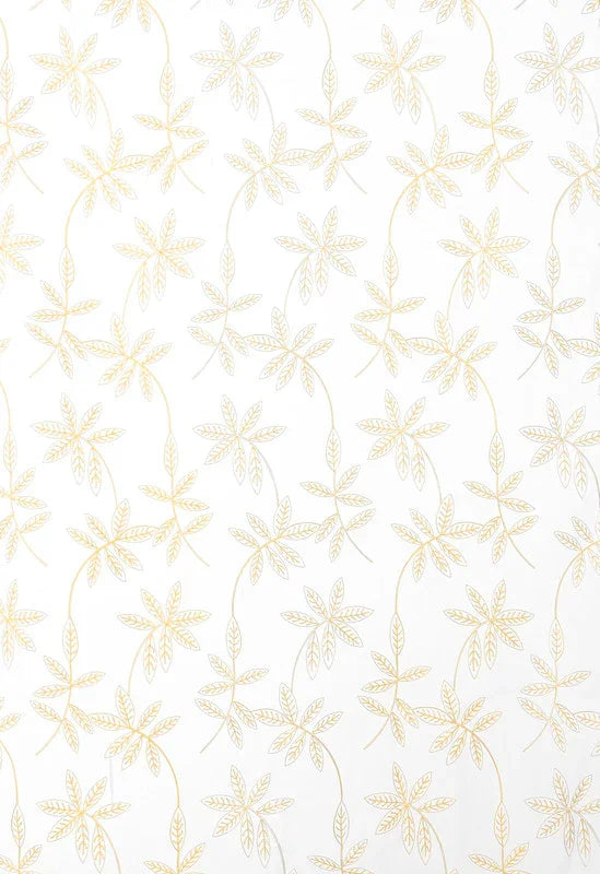 Cortina Bordado com Folhas Outonais Amarelo 140*260CM-Individual- BOD HOME