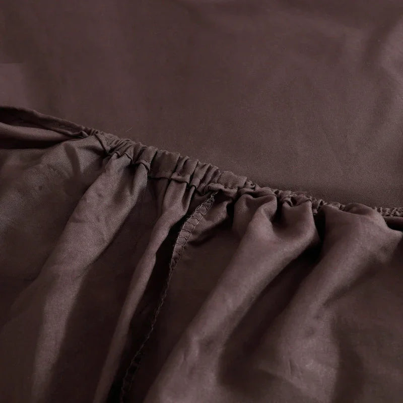 Sábana bajera ajustable marrón oscuro