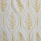 Cortina Bordada com Folhas Elegantes Amarelo 140*260CM-Individual- BOD HOME