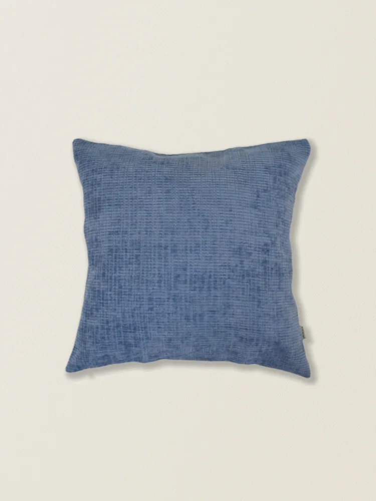 Capa de almofada chenille azul t.aprox:45*45cm