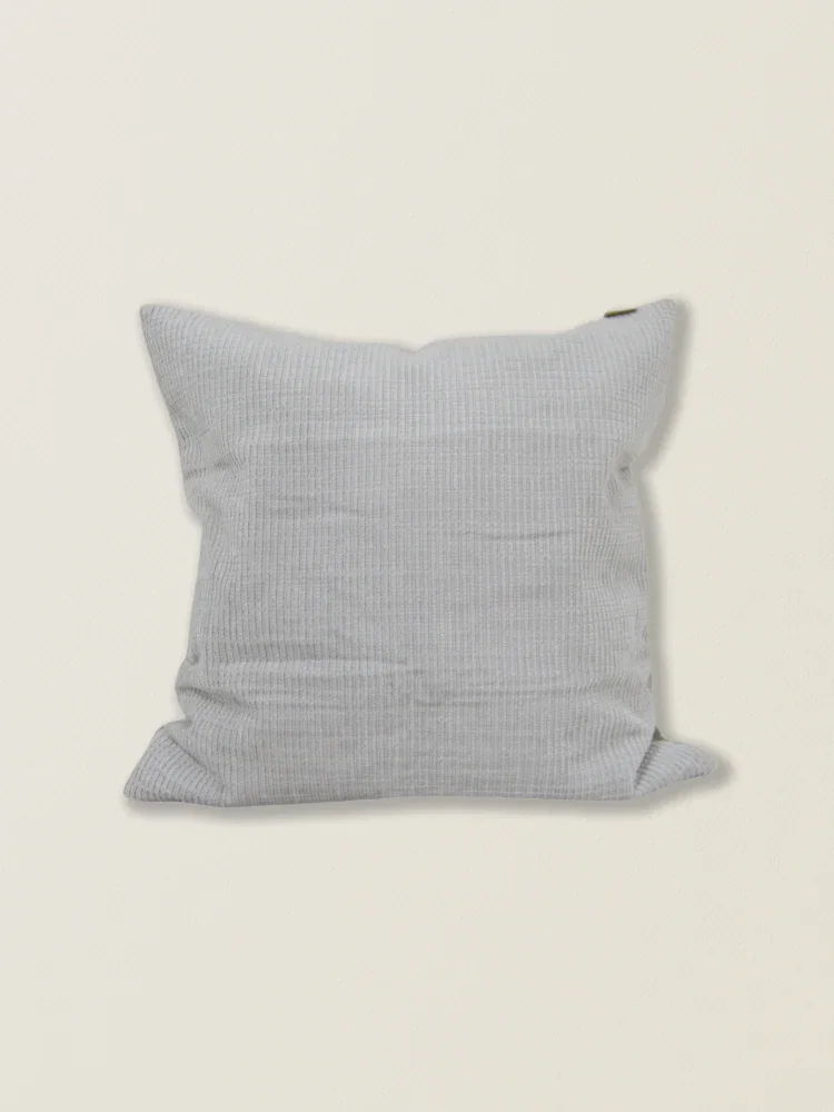 Funda de cojín de chenilla plateada t.aprox:45*45cm