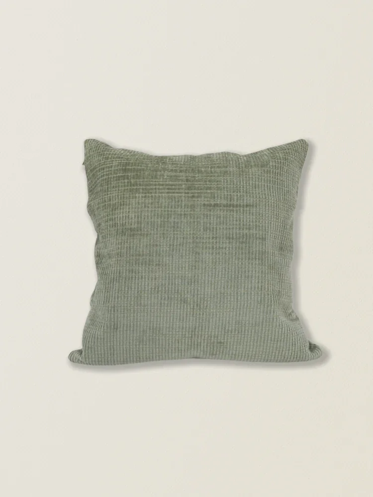 Funda de cojín de chenilla verde t.aprox:45*45cm