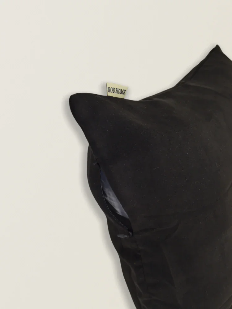 Funda de cojín de ante negro t.aprox:45*45cm