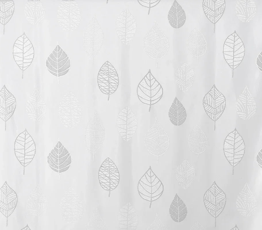 Cortina Jacquard com Estampa de Folhas Primavera Silva 140*260CM-Individual- BOD HOME