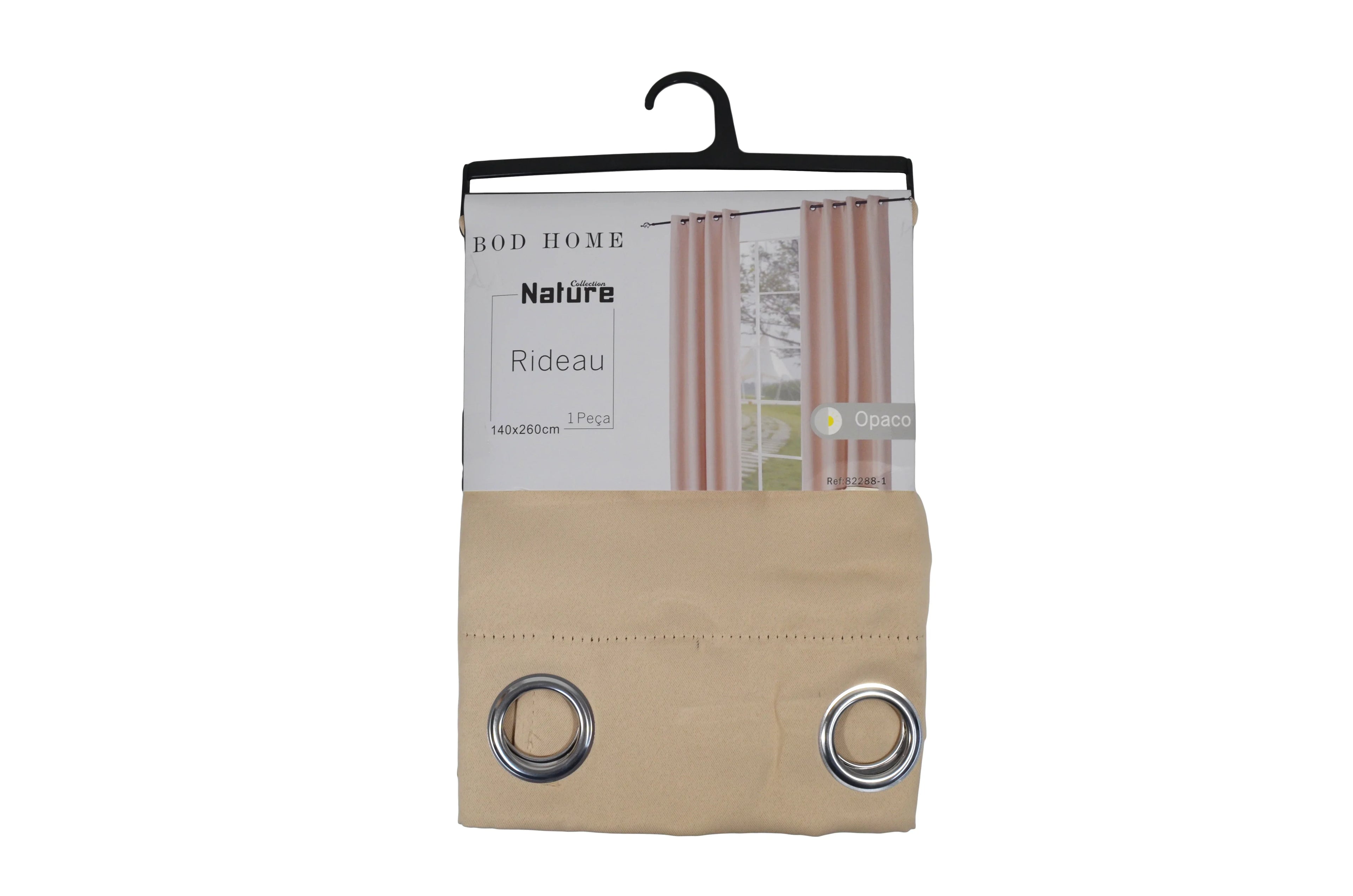 Cortina Opaca Efecto Térmico Beige 140*260cm-Individual