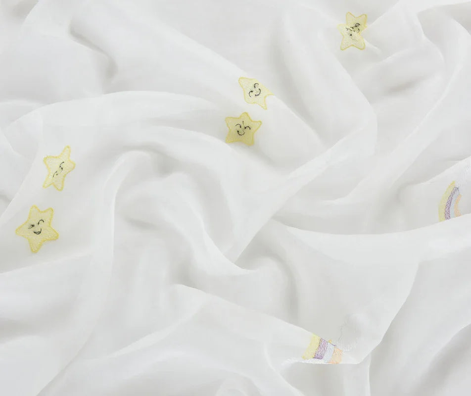 Cortina Bordada de Estrellas - Individual