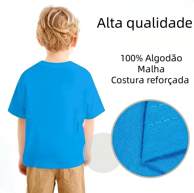 Camiseta infantil azul