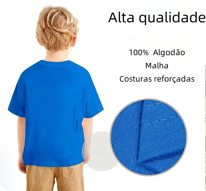 Camiseta infantil azul royal