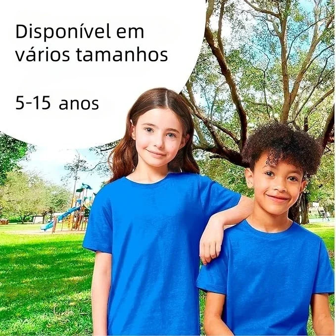 Camiseta infantil azul royal