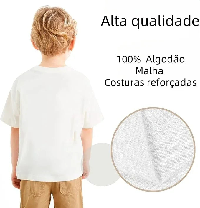 Camiseta blanca infantil de mierda.