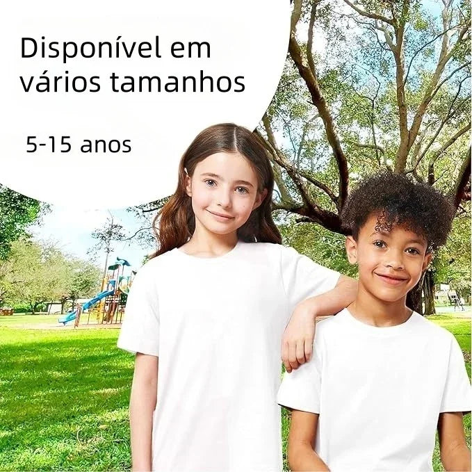 Camiseta blanca infantil de mierda.