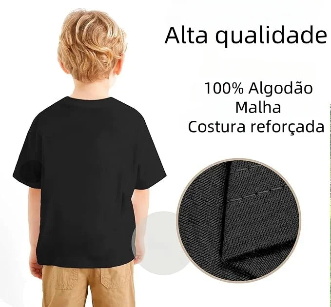 Camiseta infantil negra