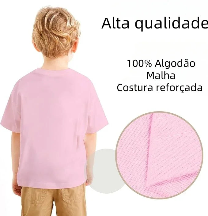 Camiseta infantil rosa