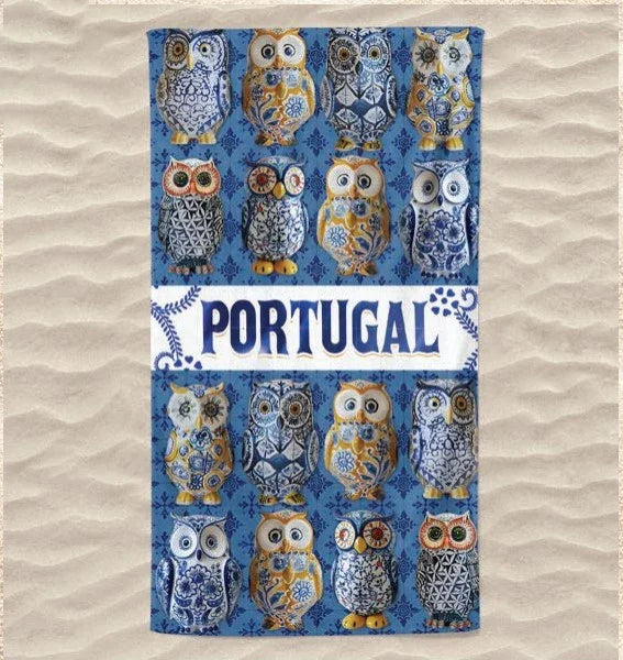 Toalha de Praia 3D Azulejo de Portugal 70x140 cm - BOD HOME
