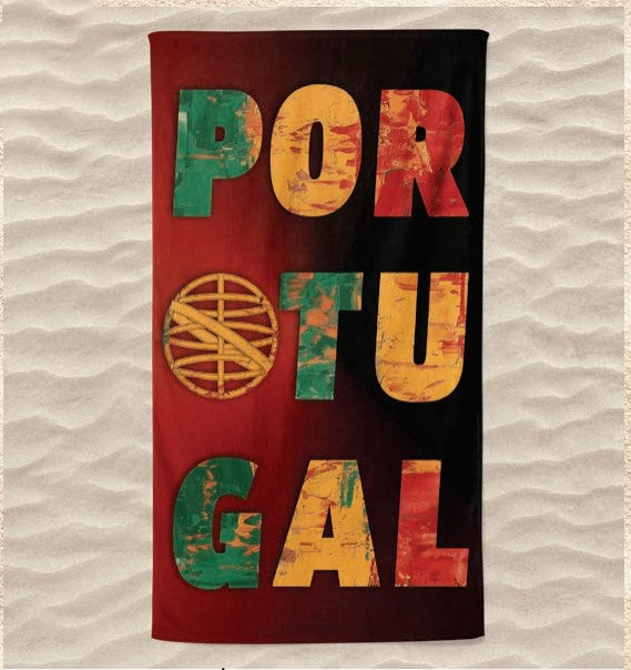 Toalha de Praia 3D Letra Portugal 70x140 cm - BOD HOME