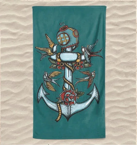 Toalha de Praia 3D Âncora 70x140 cm - BOD HOME