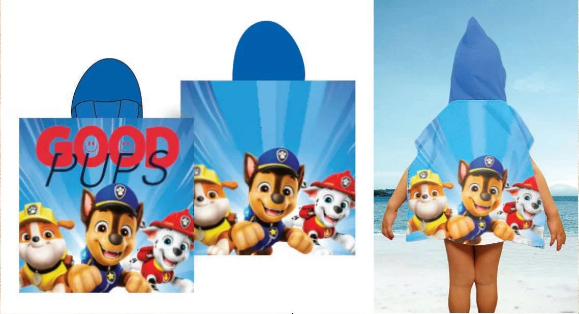 Toalha de Praia Infantil com Capuz do Paw Patrol - BOD HOME