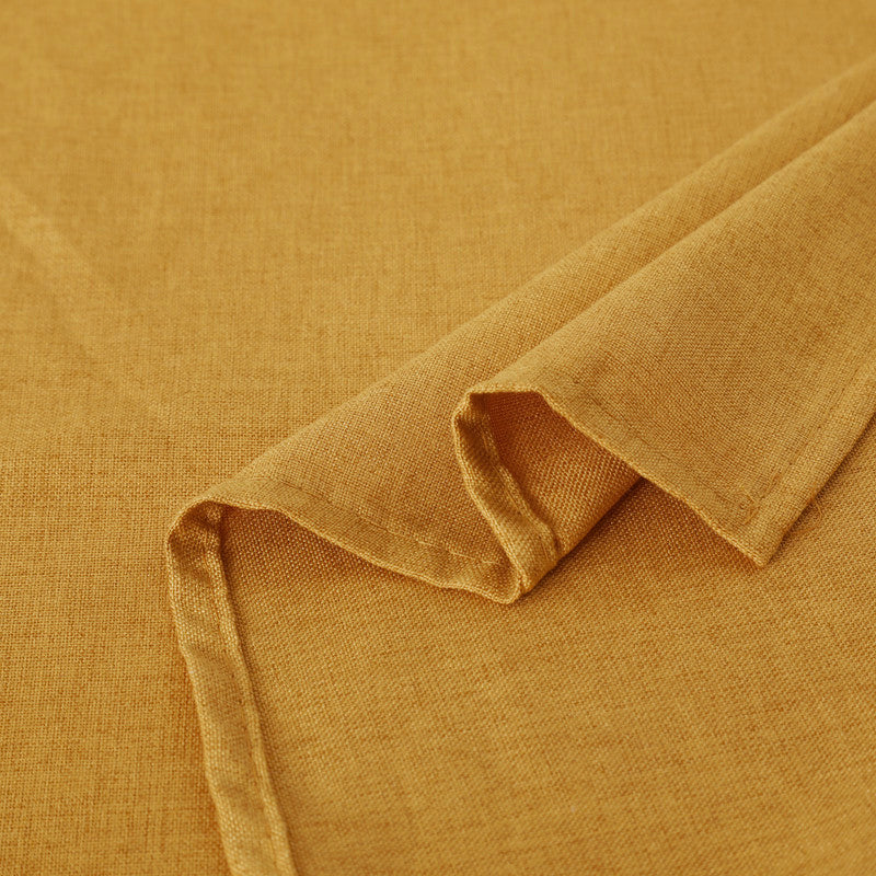 Cortina liso tipo linho Amarelo-Individual