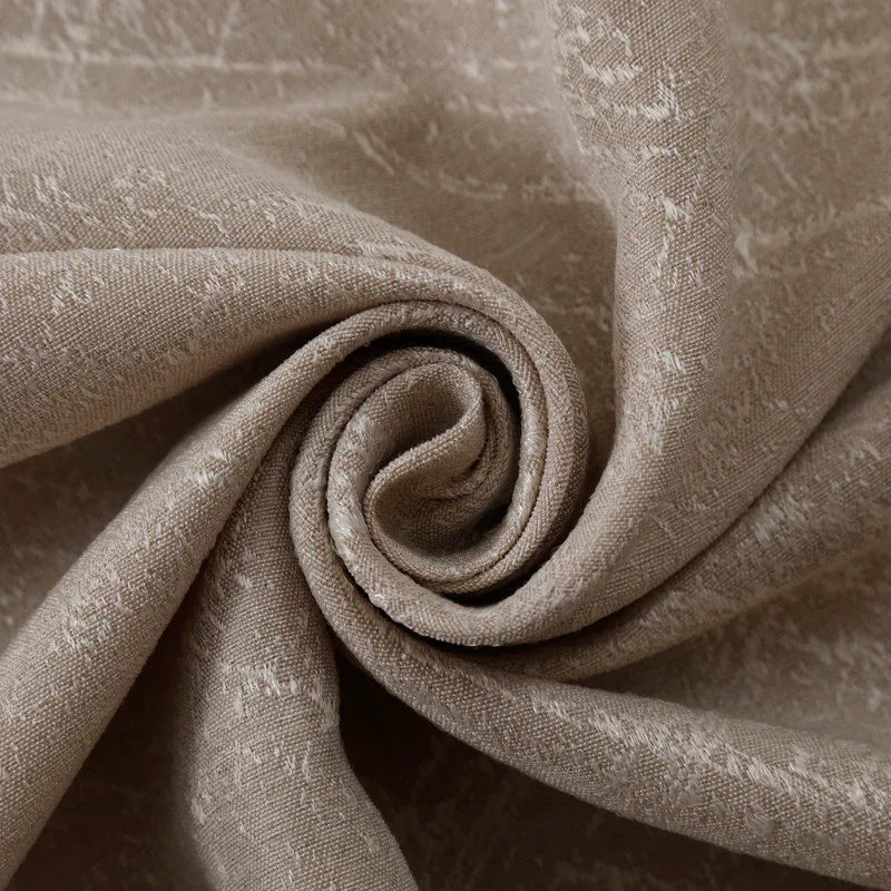Cortina Jacquard com Bordado Bege 140*260CM-Individual- BOD HOME