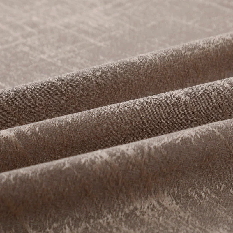 Cortina Jacquard com Bordado Castanho 140*260CM-Individual- BOD HOME