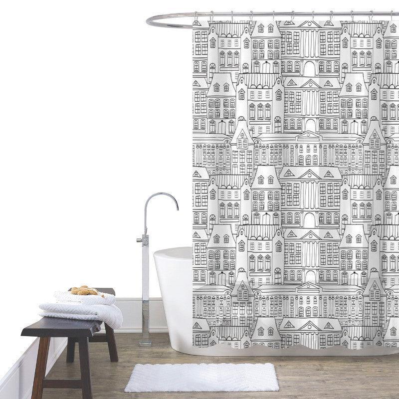Cortina De Duche Estampada 180*180cm-Individual