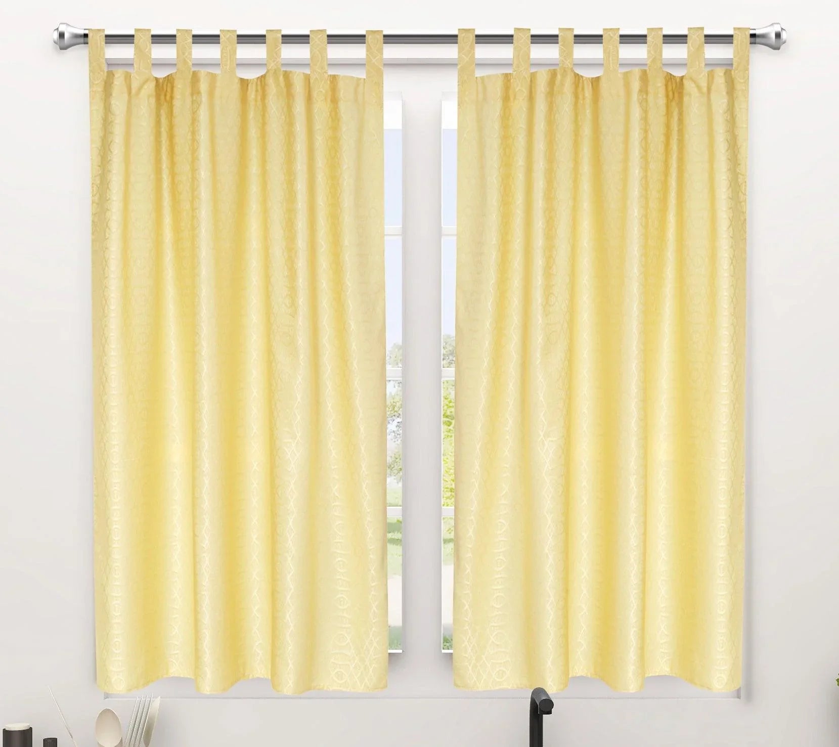Cortina de cozinha com textura de linhas - BOD HOME