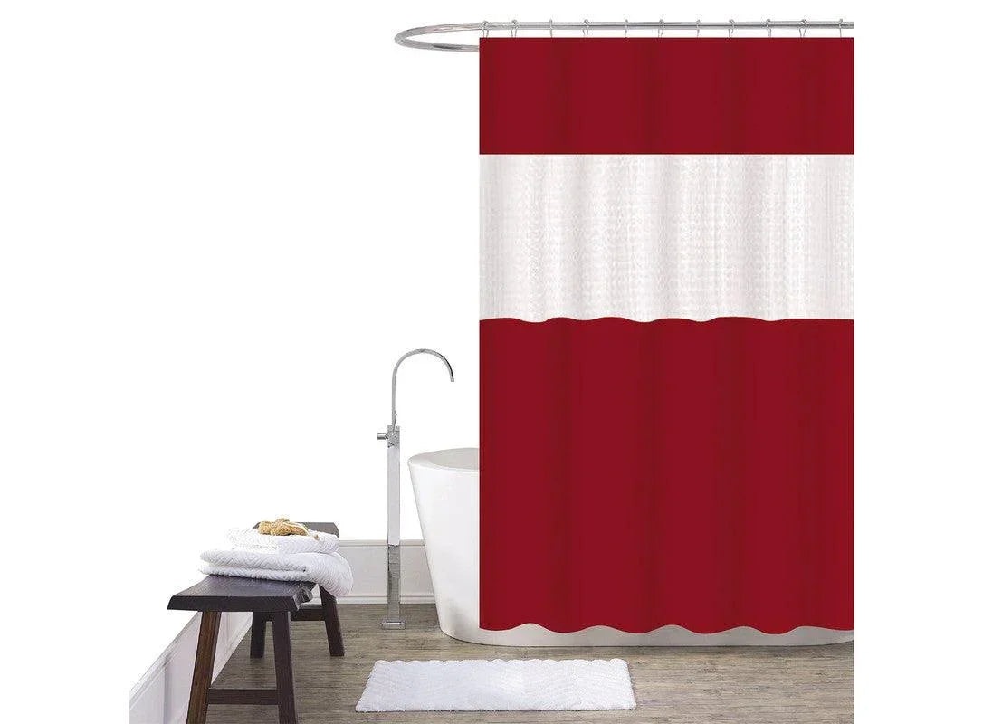 Cortina De Duche Em Patchwork 180*180cm-Individual