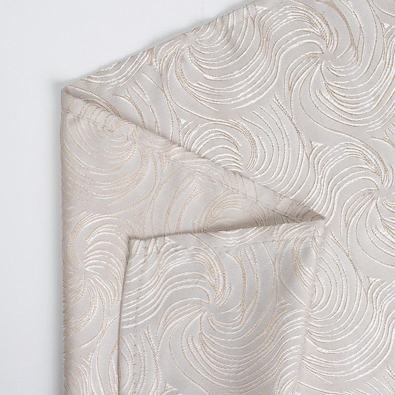 Cortina Confecionada com Padrão de Listras Rotativas Castanho Claro 140*260cm - BOD HOME