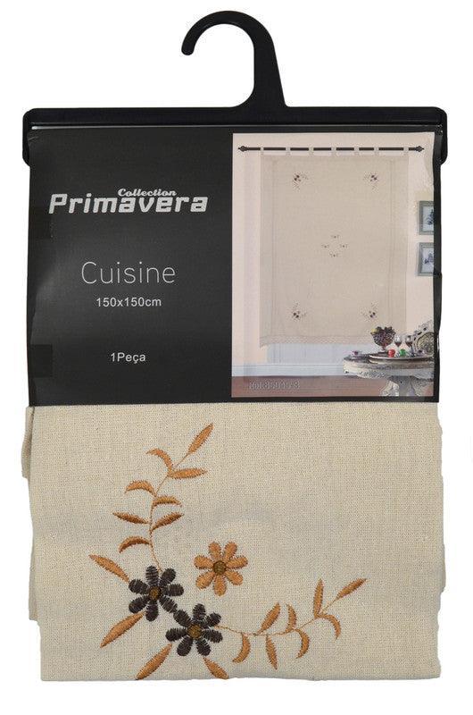 Cortina de cozinha bordados florais 150*150cm - BOD HOME