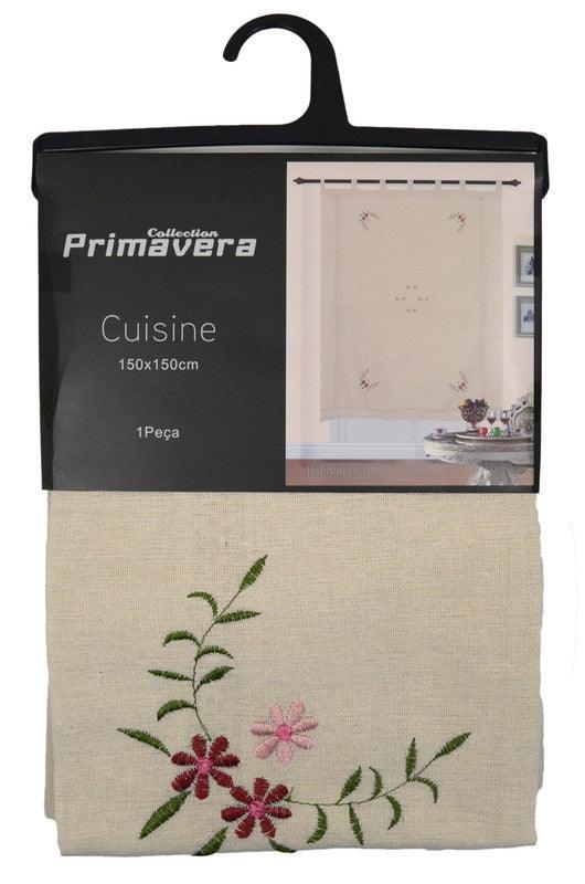 Cortina de cozinha bordados florais 150*150cm - BOD HOME