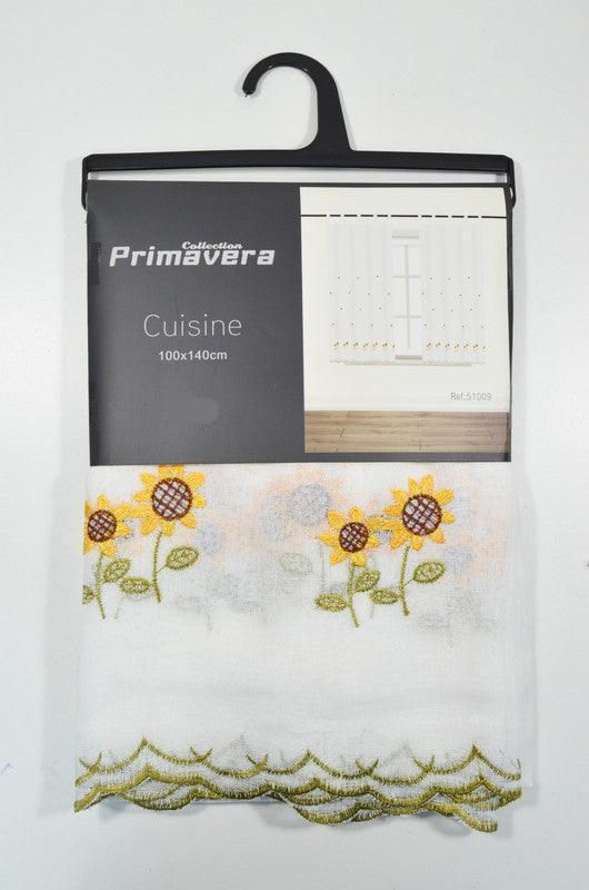Cortina de cozinha com girassol - BOD HOME