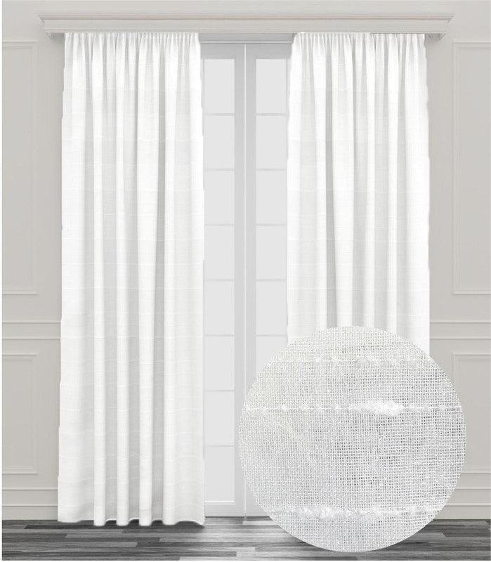 Cortina de linho com linhas horizontais 140*260cm - BOD HOME