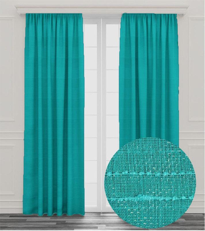 Cortina de linho com linhas horizontais 140*260cm - BOD HOME