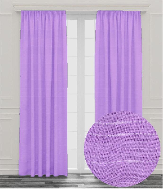 Cortina de linho com linhas horizontais 140*260cm - BOD HOME