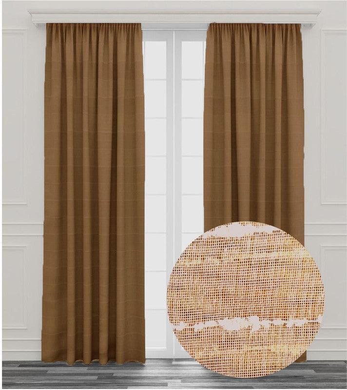 Cortina de linho com linhas horizontais 140*260cm - BOD HOME