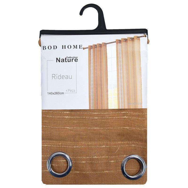Cortina de linho com linhas horizontais 140*260cm - BOD HOME