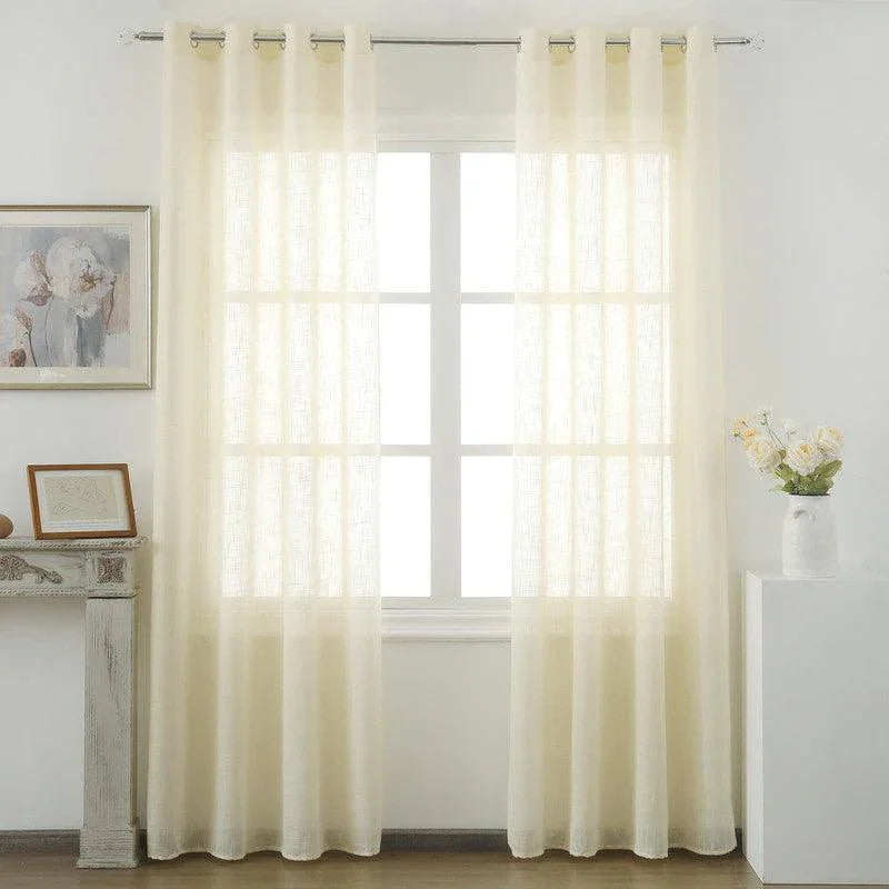 Cortina de linho com tecido translúcido 140*260cm - BOD HOME