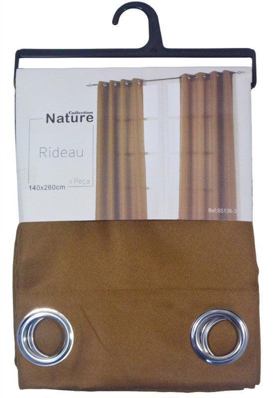 Cortina de Tecido Premium Castanho 140*260cm - BOD HOME