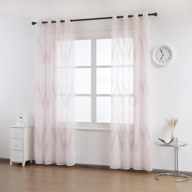 Cortina de voal estampada 140*260cm - BOD HOME