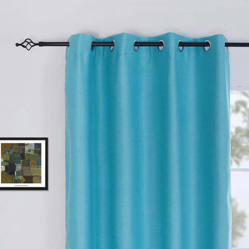 Cortina Opaca de Tecido de Alta Precisão com Efeito Térmico Azul Turquesa 140*260cm - BOD HOME