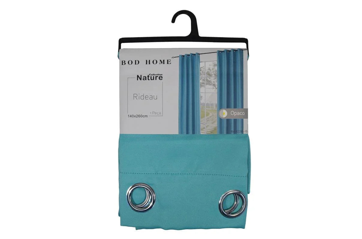 Cortina Opaca de Tecido de Alta Precisão com Efeito Térmico Azul Turquesa 140*260cm - BOD HOME