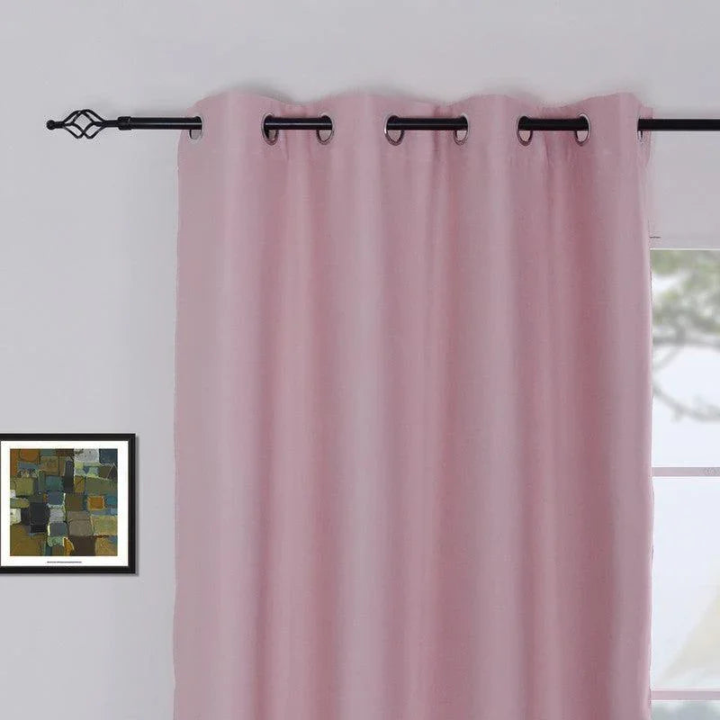 Cortina Opaca de Tecido de Alta Precisão com Efeito Térmico Rosa 140*260cm - BOD HOME