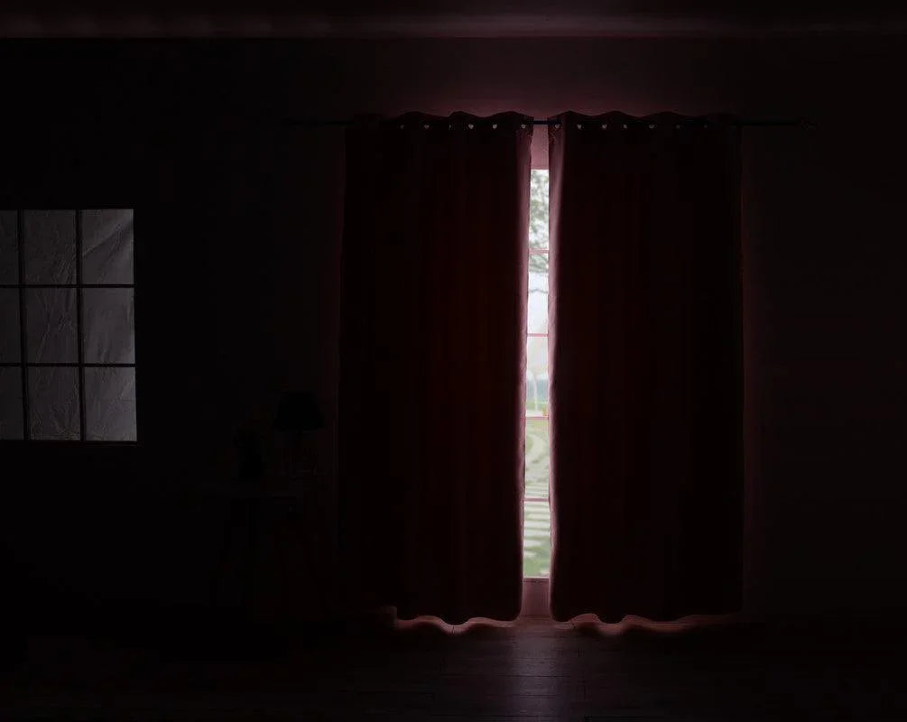 Cortina Opaca de Tecido de Alta Precisão com Efeito Térmico Rosa 140*260cm - BOD HOME