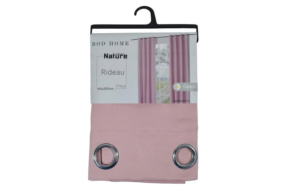 Cortina Opaca de Tecido de Alta Precisão com Efeito Térmico Rosa 140*260cm - BOD HOME